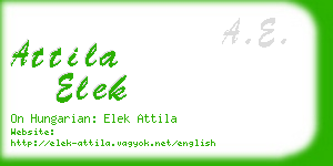 attila elek business card